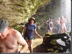 AF - group behind waterfall AF - group behind waterfall