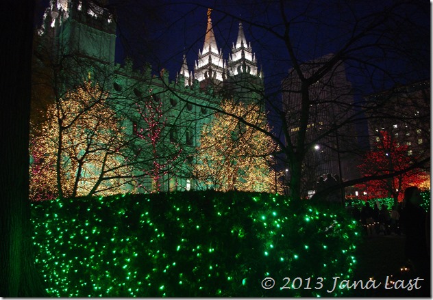 Salt Lake Temple and Christmas Lights on Temple Square, Salt Lake City, Utah Salt Lake Temple and Christmas Lights on Temple Square, Salt Lake City, Utah