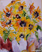 Sunflowers with Pear