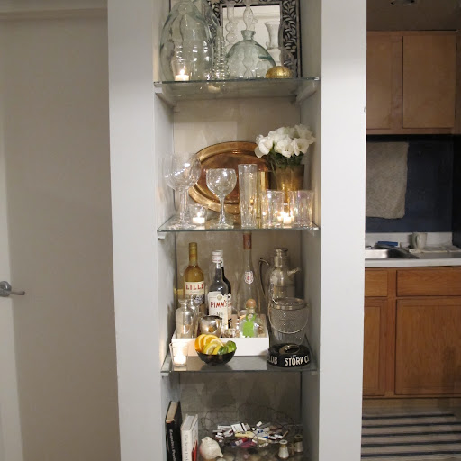 My bar is finally ready for company.