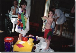 Zach's 5th Bday- Vernice, Amy, Zach, Kim- XAlpine Ave house...Summer 1997