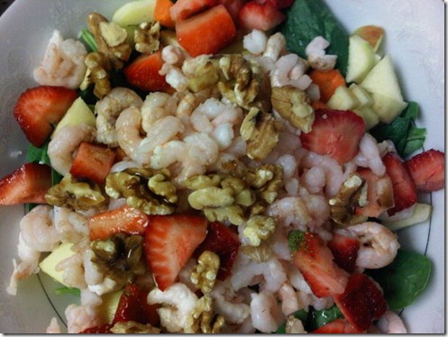 spinach and shrimp salad
