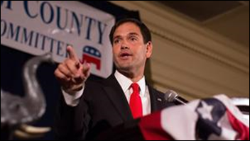 Sen. Marco Rubio (R-Fla.) speaking at a Republican dinner in May 2014. Rubio denies that climate scientists understand Earth's climate system. Photo: Scott Eisen / Getty Images