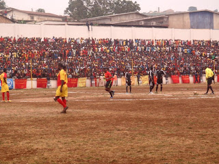 Tc Elima contre Tp Mazembe ce 19/06/2011 au stade Lumumba de Matadi, score: 0-0. Radio Okapi/ Dany Kinda