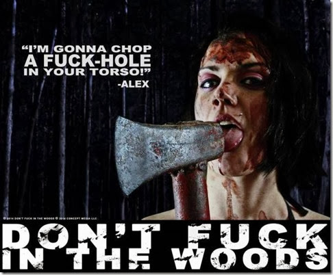 don't fuck in the woods don't fuck in the woods