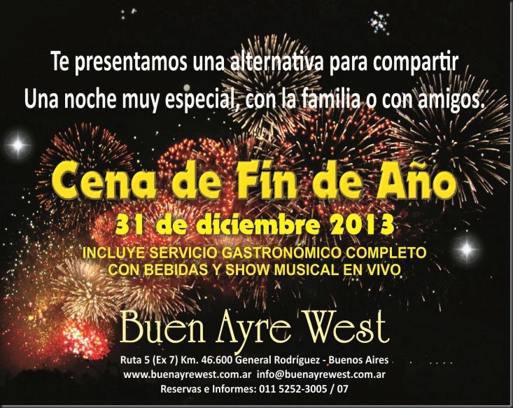CENA EXCLUSIVA DE FIN DE AÑO 2013 CENA EXCLUSIVA DE FIN DE AÑO 2013