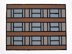 high rise 2, 1996, acrylic on canvas, 12 x 16 in.