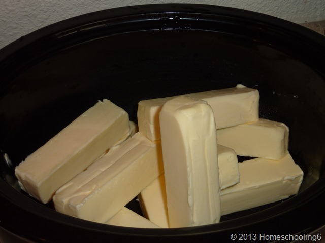 In the crock pot it goes! Ghee