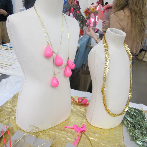 Crafter, Jodi Levine made these vibrant necklaces.
