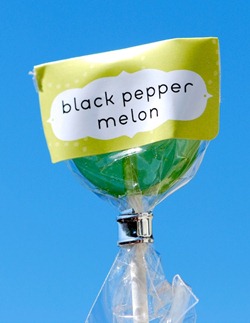 Black Pepper Melon lollipops