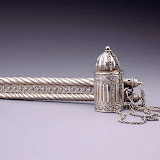 Pen case with inkwell, stamped with tŭgras, signed by Mehmed. Turkey, ca. 1839–61. Silver. 2.4 x 14 x 3 in. (6.1 x 33 x 7.6 cm). Private collection