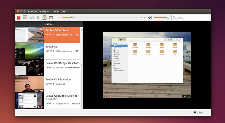 Minitube in Ubuntu