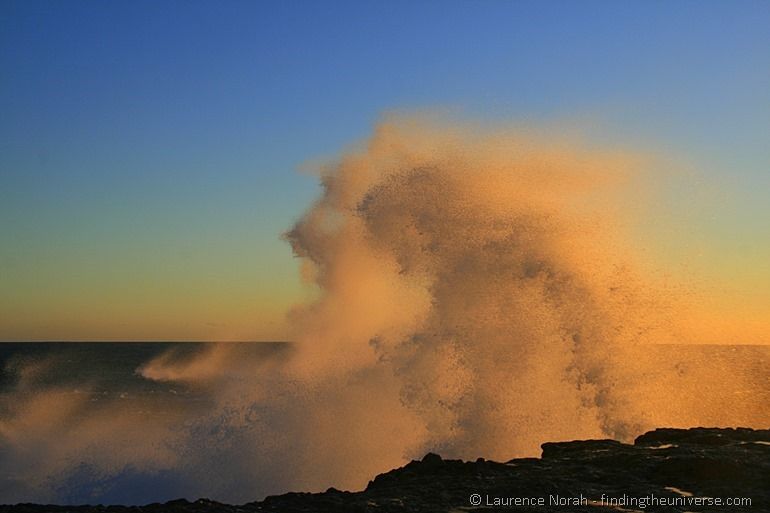 Wave crashing at sunset - Western Australia - Australia