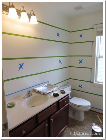 PBJstories stripes in bathroom