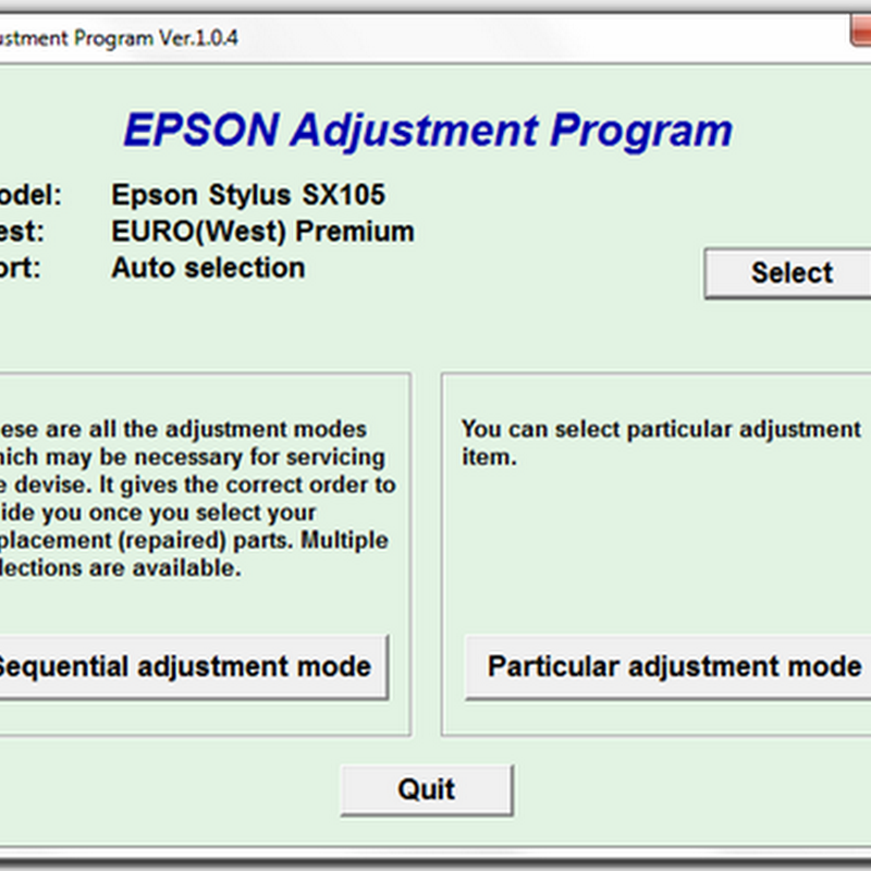 Special Resetter: How to Reset Epson Stylus SX105 Printer