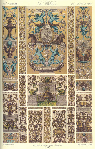 Decorative painting from 17th century France. Decorative painting from 17th century France.