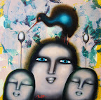 "KIWI-OBSESSION" 40х40 (oil/acrylic on canvas)