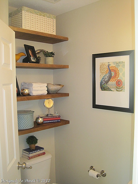 half bath shelves