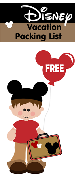 Disney Vacation Packing List Disney Vacation Packing List