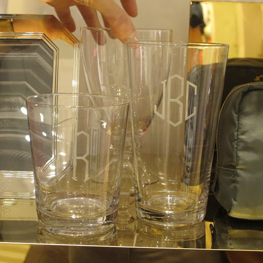 These personalized glasses really caught my eye. Sturdy-looking but light and durable.