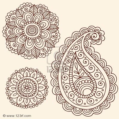 Henna Tatoos on 6999822 Hand Drawn Henna Mehndi Tattoo Flowers And Paisley Doodle