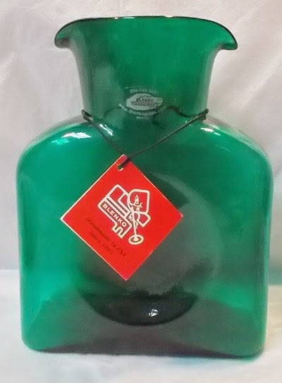 Blenko glass double spout pitcher Blenko glass double spout pitcher