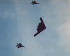 This B2 flew from Whiteman AFB in the US, did two passes at the show and then flew straight back without landing.