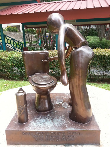 Keep Public Toilets Clean Statue
