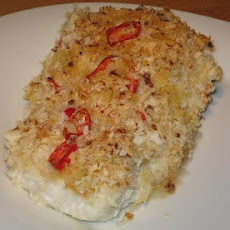 Chili and Lemon Crumbed White Fish With Coconut Rice