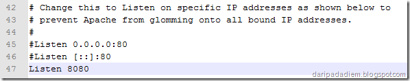 Mengganti port apache xampp Mengganti port apache xampp