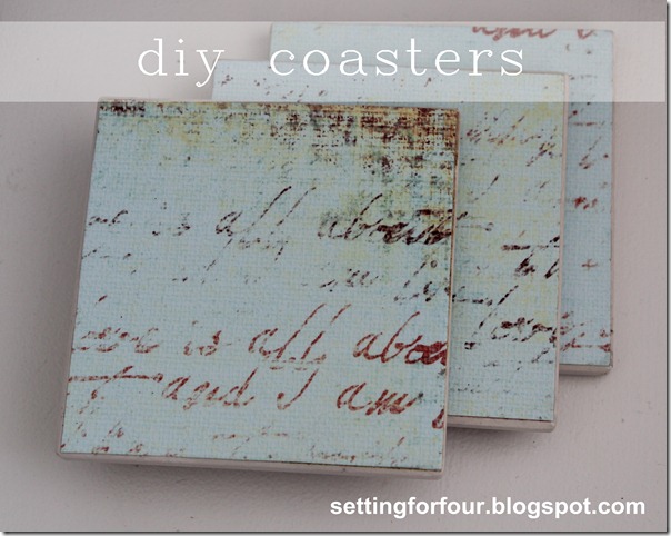 DIY Coasters Tutorial from Setting for Four #craft #diy #tutorial #coaster #scrapbook #paper #modpodge