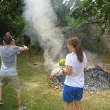 Lots of smoke.