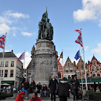 Statue on the Markt. It's of Jan Breidel and Pieter de Conine who led an uprising against the French king in 1302 and one Flanders its freedom DSC_1020.jpg