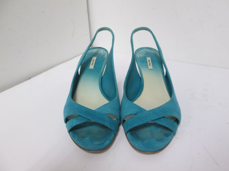 Miu Miu Teal Heels