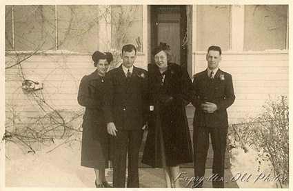 1940s wedding photo during the war DL Antiques