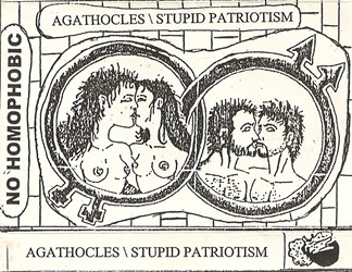 Stupid_Patriotism_&_Agathocles_No_Homophobic_(Split_Tape)_cover - Cópia