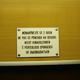 A sign on the train from Budapest to Prague, written in 5 languages - none of them English