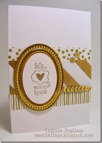 LeAnne Pugliese WeeInklings Gold Love You to the Moon Stampin UP