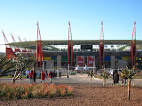We attended one World Cup game in person, Chile vs. Honduras at the Nelspruit Stadium. We went with a few other teachers from our school. The support pillars for the stadium are designed to look like giraffes! South Africa - 385.jpg