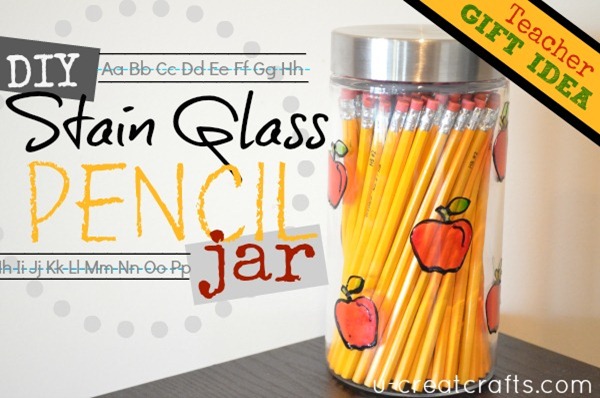 DIY Stain Glass Pencil Jar