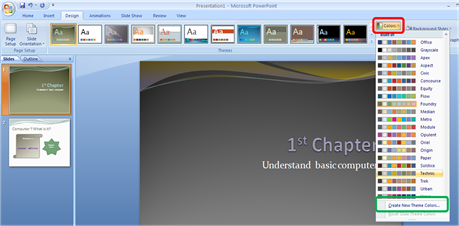 change theme color change theme color