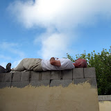 Jon takes a few moments at the start of a work session to admire the deep blue skies of Mexico.