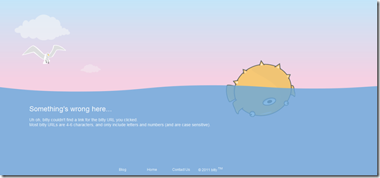 404 Error Page Design - bitly
