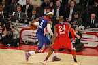 lebron james nba 130217 all star houston 76 game 2013 NBA All Star: LeBron Sets 3 pointer Mark, but West Wins