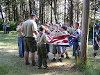 We learned how to properly fold a flag
