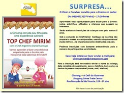 Convite-Top Chef Mirim