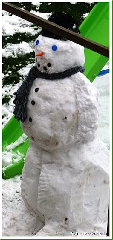 snow hits UK snowman