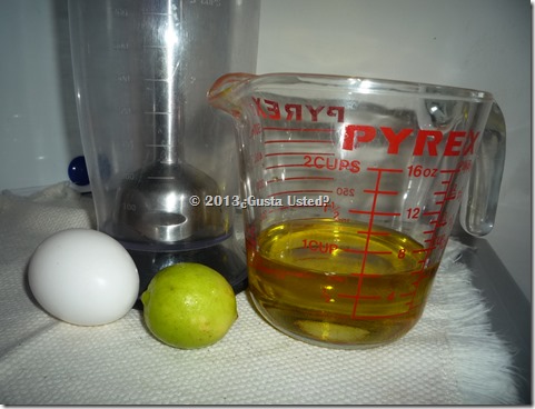 Ingredientes para hacer mayonesa P1150958