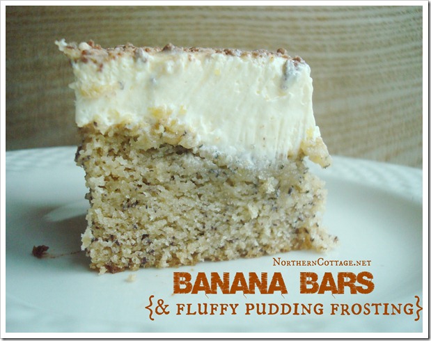 Frosted Banana Bars @NorthernCottage.net