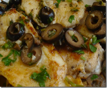 Petti di pollo con olive 